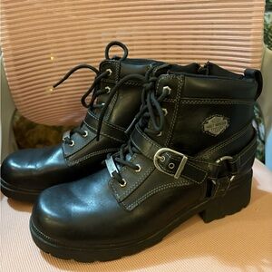 Harley Davidson Tegan black leather boots
